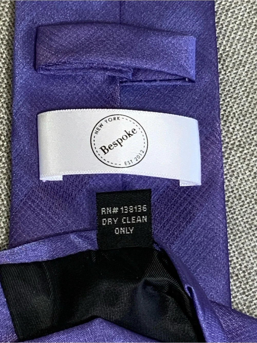 Bespoke Purple Skinny Tie 59 x 2.75 Polyester